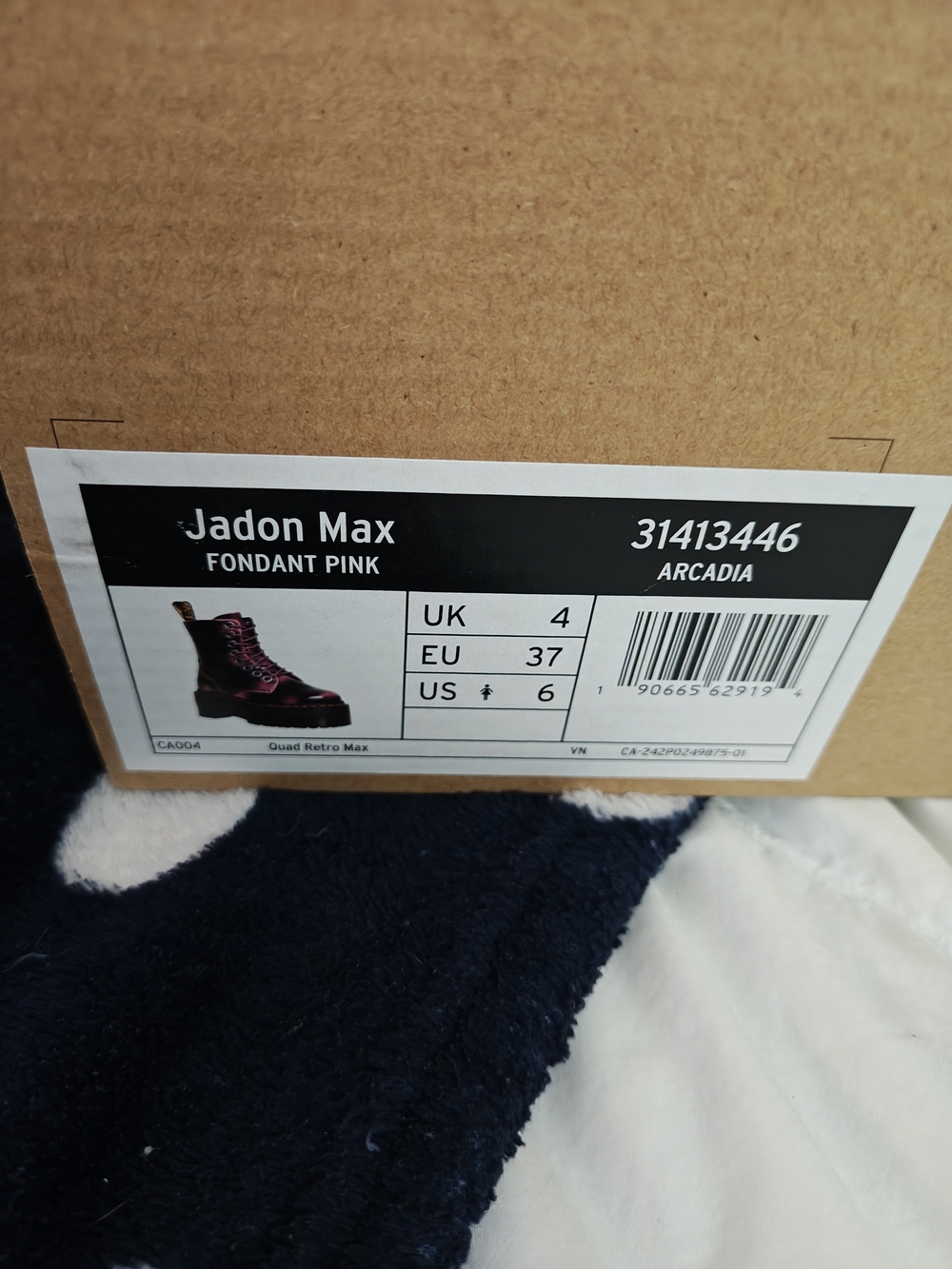Dr. Martens Metallic Purple-Black Platform Lace-Up Boots - Picture 2 of 10
